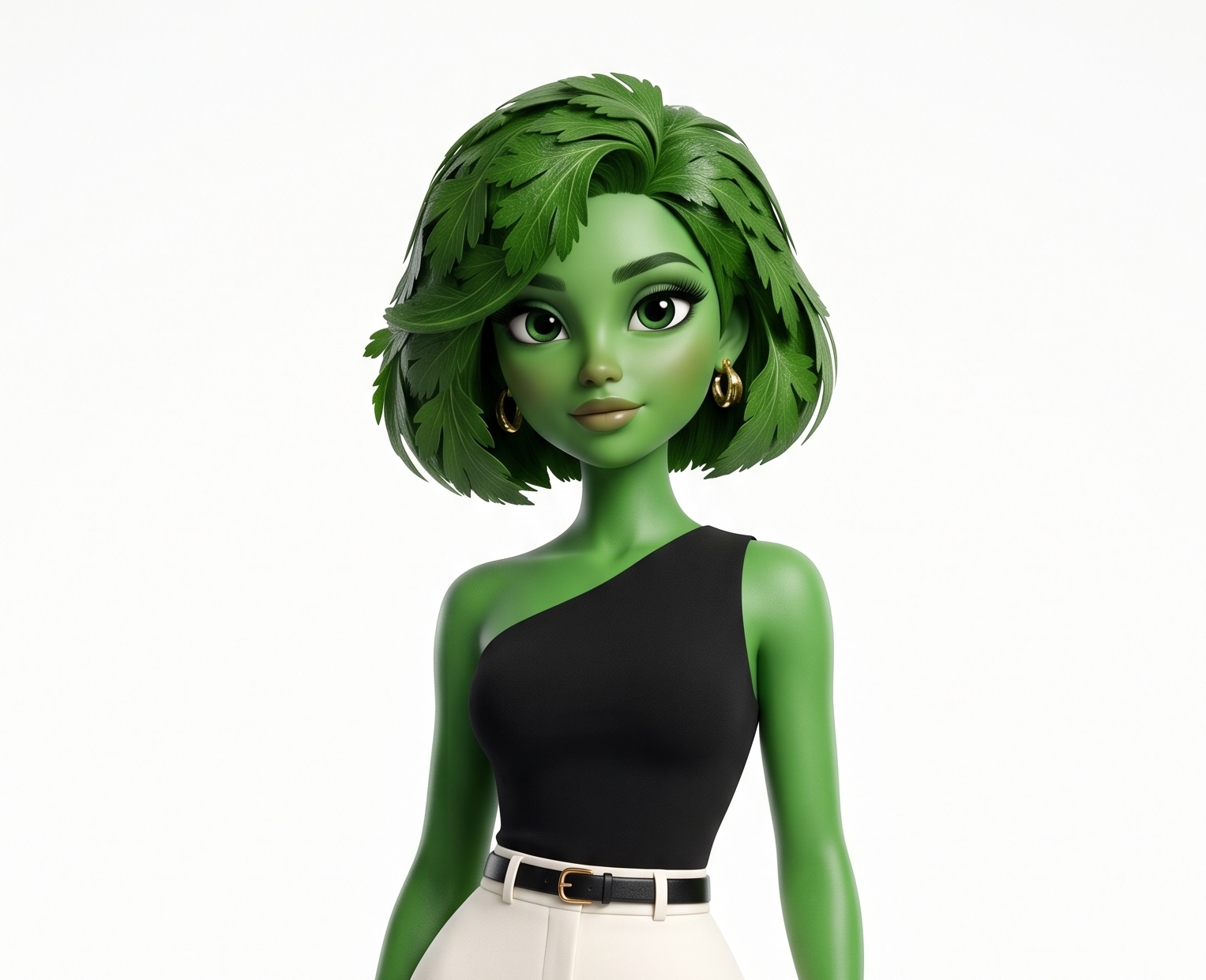 Maydanaz, an original parsley-inspired character from Fruit Island Turkiye
